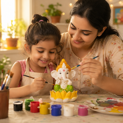 Ganesh Idol Painting Kit – DIY Acrylic Paint Set with Idol, Paints & Brush