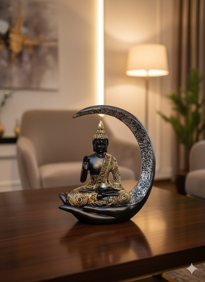 Antique Meditating Buddha Sculpture