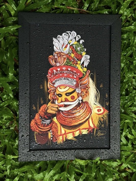 Sree Muthappan Digital Painting Photo Frame – Premium Devotional Wall Art