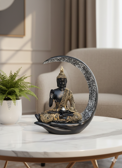 Antique Meditating Buddha Sculpture