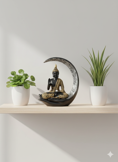 Antique Meditating Buddha Sculpture